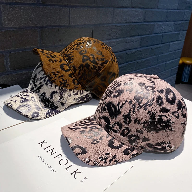 Korean Leopard-print Baseball Cap Spring and Autumn Ladies All-match Fashion Caps