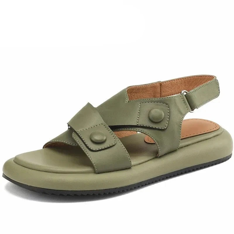 Summer Women Sandals Platforms Genuine Leather Fashion Shoes Woman Casual Outdoor Comfortable Ladies Flats KilyClothing