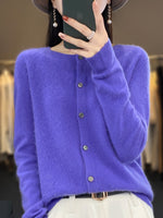 Long Sleeve Women Knitwear Cashmere Knit 100% Pure Merino Wool KilyClothing