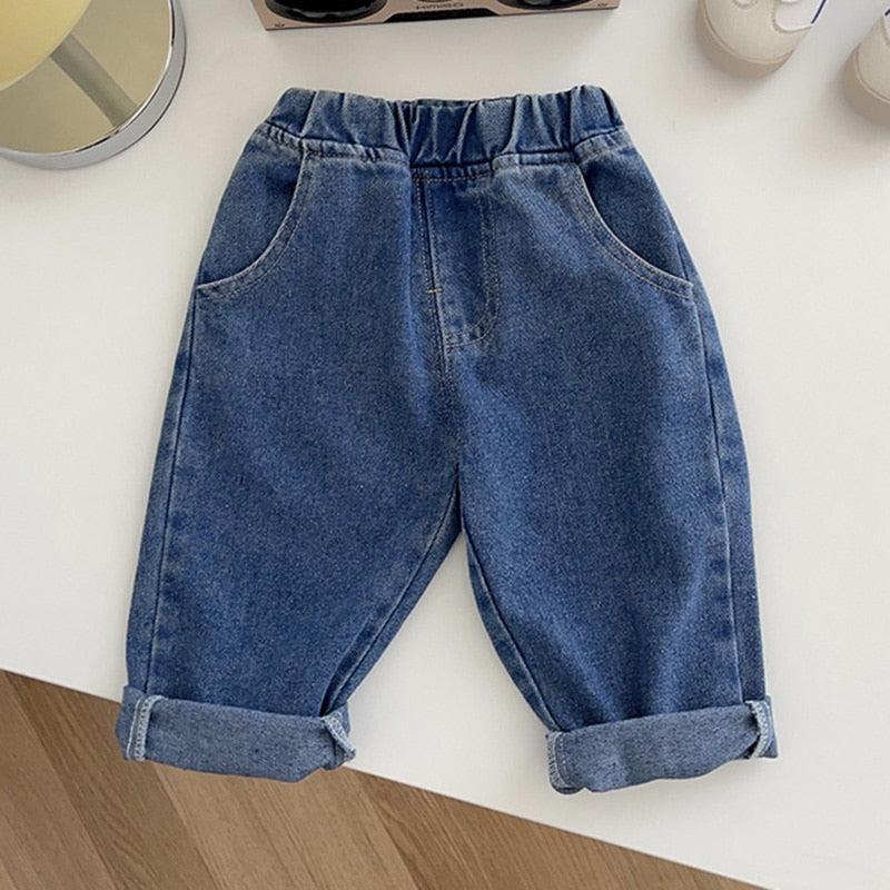 Baby Pants Solid Kids Jeans Casual Boys Denim Pants Soft Girls Fashion Trousers KilyClothing