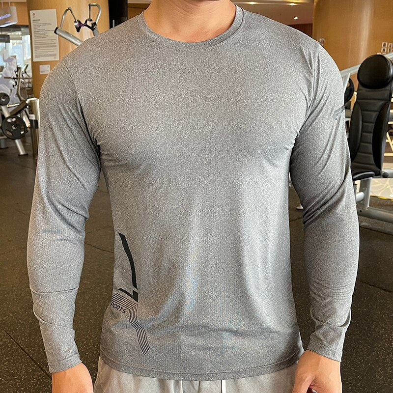 High Quality Running Sport Shirt Men Fitness Compression Long Sleeve Upper Clothin KilyClothing