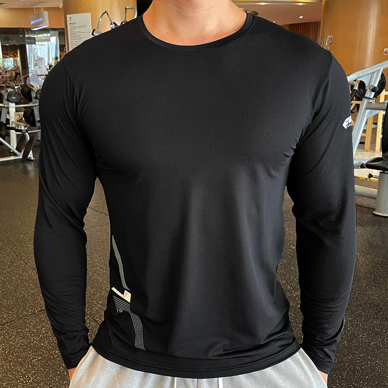 High Quality Running Sport Shirt Men Fitness Compression Long Sleeve Upper Clothin KilyClothing