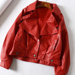 Faux Leather Jackets Casual Women Short Vintage Loose KilyClothing