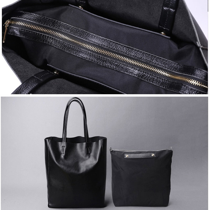 Genuine Leather Bag  Casual Tote Female Luxury Simple Fashion/ Cowhide Leather KilyClothing