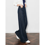 Jeans High Waist Slim Fit Straight Wide Leg 