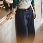 Baggy Denim Jeans for Woman, Straight Casual Trousers, Loose Vintage Cargo Pants, Streetwear Dark Blue KilyClothing