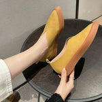 Fashion Platforms Women's Flats for Spring-summer made of Genuine Leather, Pointed Toe Pumps KilyClothing