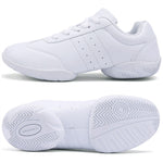 White Jazz Shoes Split Sole Dance Shoes Youth Cheerleading Shoes Athletic Training Tennis KilyClothing