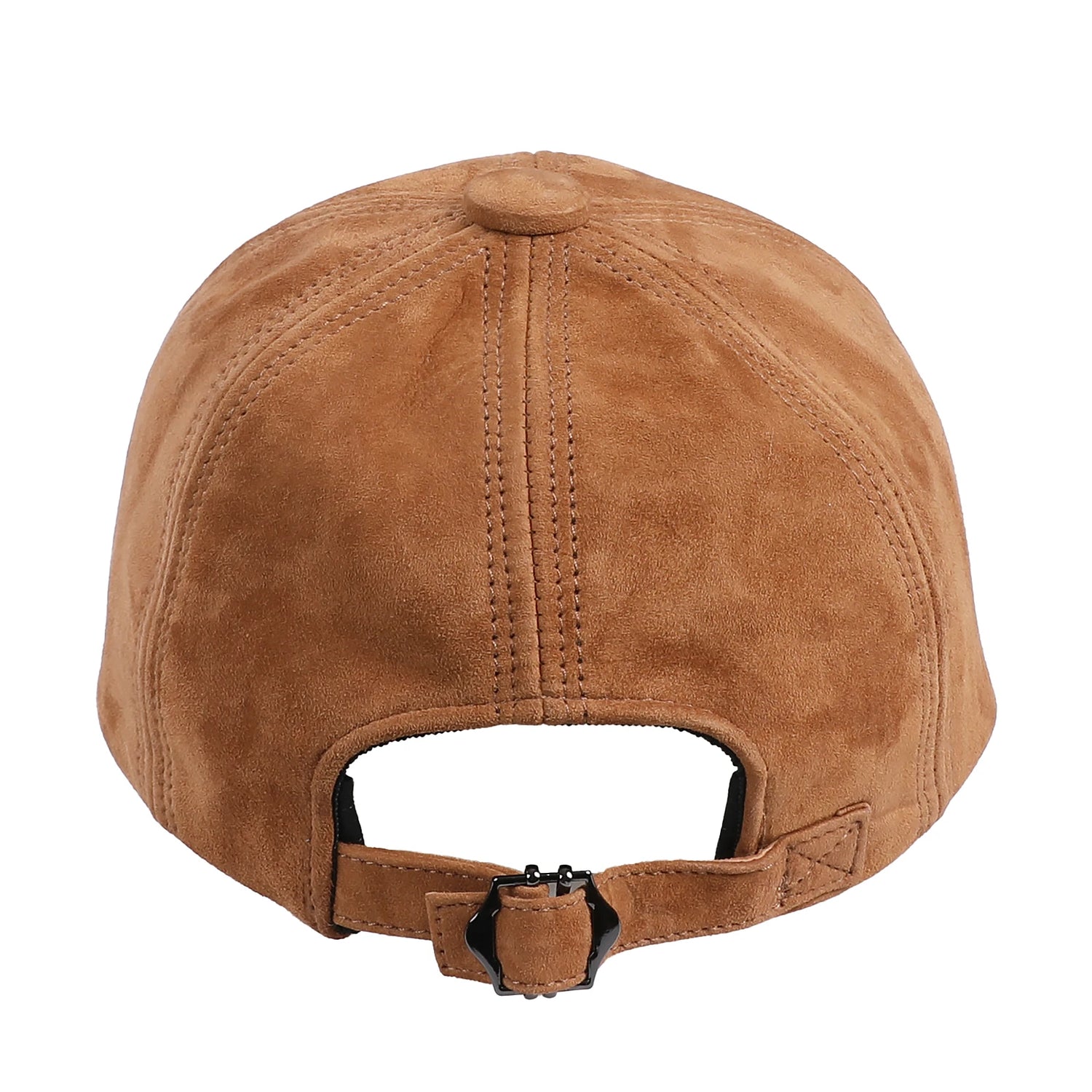 Unisex Genuine Suede Leather Baseball Caps for Mens Womens-Adjustable Buckle Back Real Leather Hats