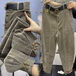 Solid Color Thick Warm Corduroy Pants  Korean Loose Casual Pant KilyClothing