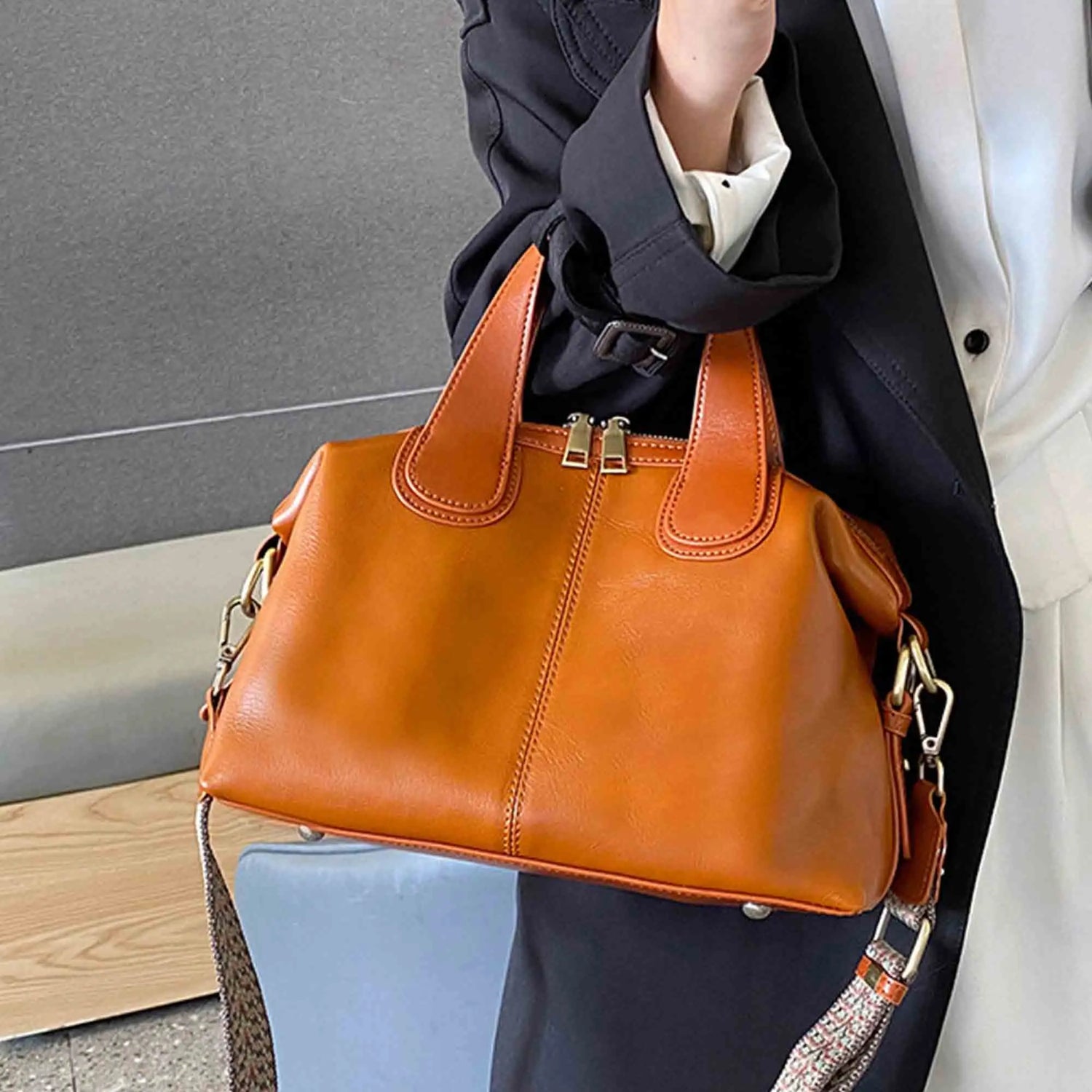 Genuine Leather Bags for women, Luxury Retro Shoulder Handbag, Vintage Lady Messenger Casual Tote Crossbody Purses KilyClothing