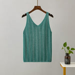 korean Bling Lurex diamond Summer knit Tank for Women Sleeveless KilyClothing