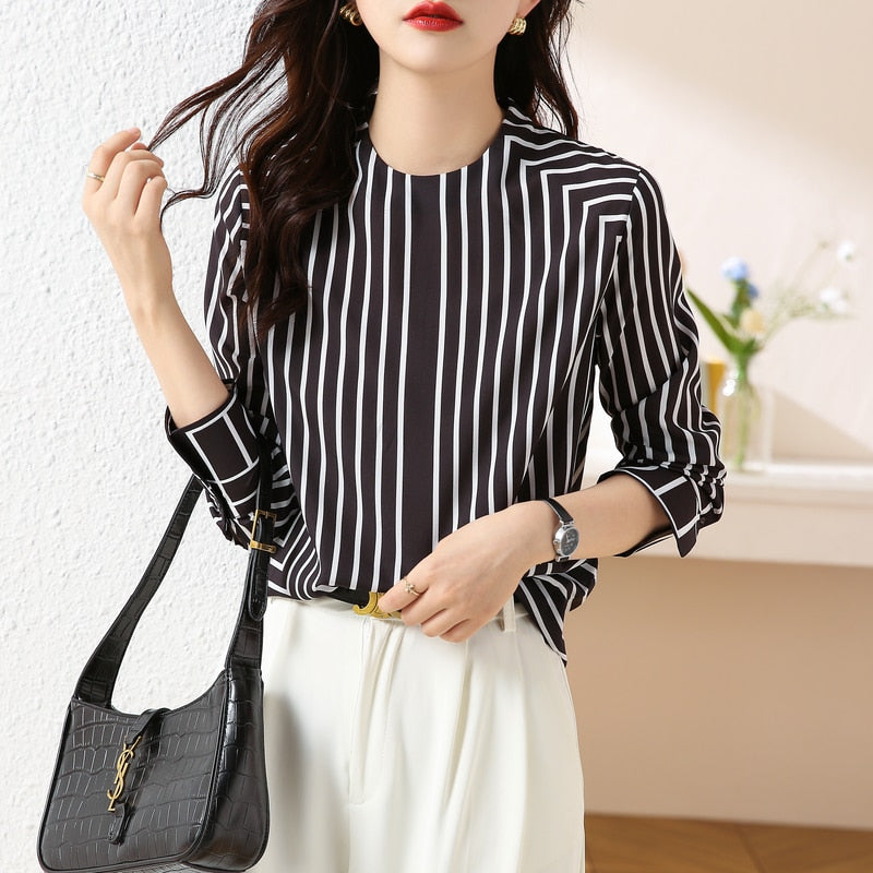 Casual Blouses ladies printing shirts Long Sleeve KilyClothing