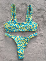 Sexy Micro Bikini Leopard Push Up Padded Thong Swimsuit KilyClothing