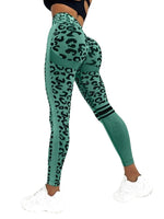 Leopard Seamless Yoga Pants High Waist Lifting Hip Honey Peach Hip Fitness Pants Yoga Suit Tight Running Sports Pants KilyClothing