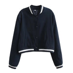 Bomber Jacket Croppedt Casual Shortt Button Coat Streetwears KilyClothing