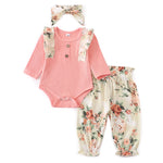 Sets Fashion Toddler Outfits Long Sleeve Tops Flower Pants Headband Cute 3Pcs Newborn Infant Clothing KilyClothing