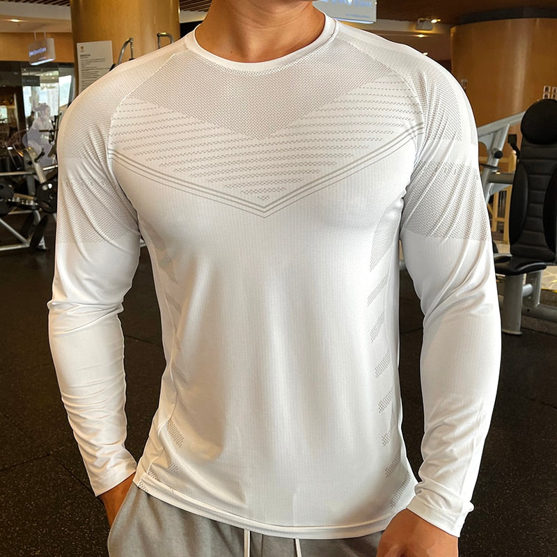 High Quality Running Sport Shirt Men Fitness Compression Long Sleeve Upper Clothin KilyClothing