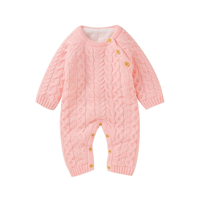 Baby Rompers Long Sleeve Winter Warm Knitted s Boys Girls Jumpsuits KilyClothing