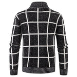 Autumn Winter Sweater Men Cardigan Slim Fit Casual Korean V-neck Plaid Line Cardigan Sweater Men's Knit Winter Coats Mens Jacket KilyClothing