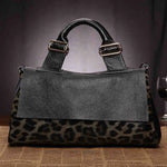 Cow Leather Leopard Print Bag for Women, Handbag Luxury Designer Natural Leather Tote Shoulder Lady Purses KilyClothing