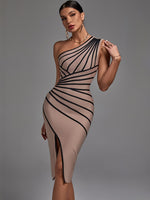 One Shoulder Bandage Dress Elegant Sexy Evening Party Dress High Quality KilyClothing