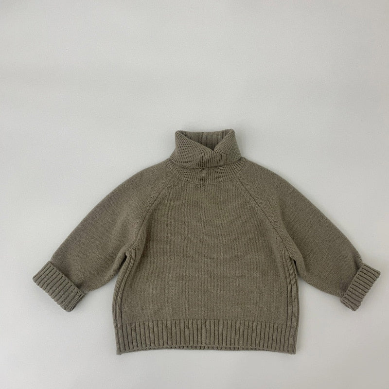 Sweaters Boys Knit Pullover Solid Girls Turtleneck Sweater Knit Wear KilyClothing