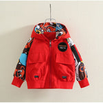 Children's Cartoon Coat New Boys' Baby Hooded Windbreaker Jacket 0 2 4 6 8 9Y KilyClothing