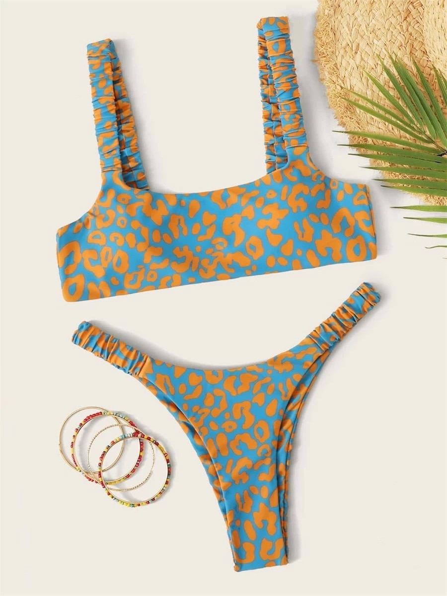 Sexy Micro Bikini Leopard Push Up Padded Thong Swimsuit KilyClothing