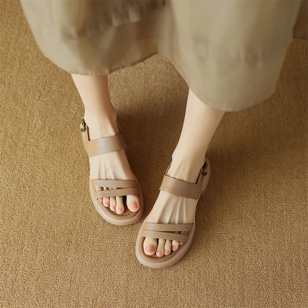 Women Flat Sandals Round Toe 