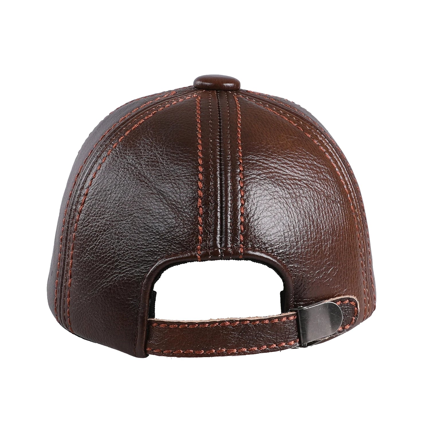 Unisex Genuine Real 100% Cowhide Leather Men's Baseball Cap for Fall Winter Thick Warm Outdoor Sports Women's Hats Adjustable