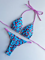 Sexy Micro Bikini Leopard Push Up Padded Thong Swimsuit KilyClothing