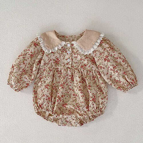 Baby Girls Clothing Autumn Spring Infant Baby Girls Jumpsuit Long Sleeve Cotton Embroidery Newborn Baby Girls Bodysuits KilyClothing