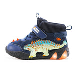 LED Dinosaur Autumn Winter 2-6Y Boys, Genuine Leather Shoes Little Kids ankylosaur Light Up Casual Glowing Sneakers KilyClothing