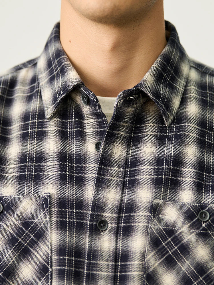 Oversize 270gsm 100% Cotton Vintage Flannel Plaid Shirts Men Soft Casual Chest PocketsShirts