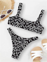 Sexy Micro Bikini Leopard Push Up Padded Thong Swimsuit KilyClothing