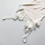 70% Silk 30% Cotton Knit Lace Camisole Top Vest Sleepwear Spaghetti Strap KilyClothing