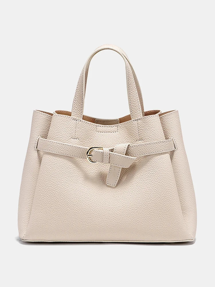 Bolso de mano de piel auténtica con asa superior para mujer, bolso cruzado de diseño lujoso, con cremallera, bolso elegante para mujer