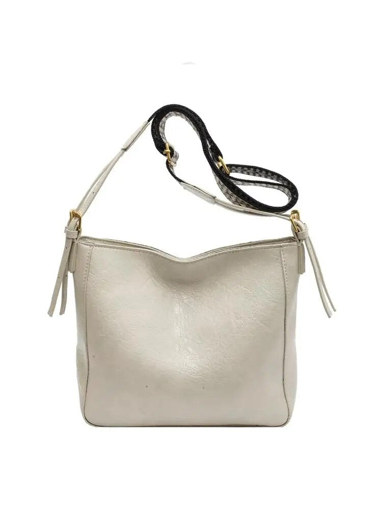 Classic Vintage Luxury Design Shoulder Bag, solid Color Crossbody Casual Fashion Leather Ladies Handbag KilyClothing