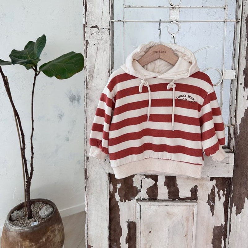 Striped Hooded Clothes For Kids Boys And Girls Long Sleeve Hoodie KilyClothing