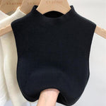 Half Turtleneck Knitted Tank Top Summer Women Casual Vest KilyClothing