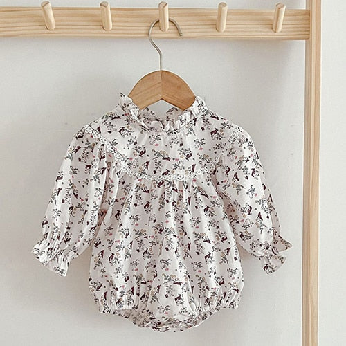 Baby Girls Clothing Autumn Spring Infant Baby Girls Jumpsuit Long Sleeve Cotton Embroidery Newborn Baby Girls Bodysuits KilyClothing