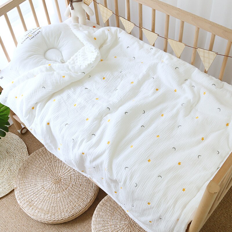 Cotton Kids infant Bed Quilts Blanket Cot Crib Blankets Comfort Plaid KilyClothing
