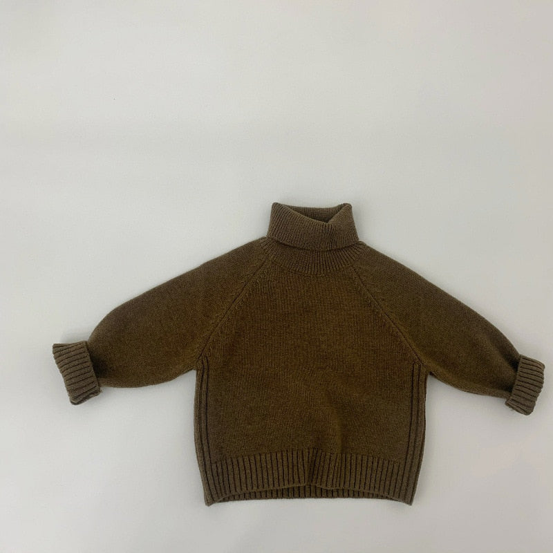 Sweaters Boys Knit Pullover Solid Girls Turtleneck Sweater Knit Wear KilyClothing