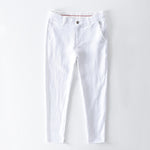 Japan Style Solid Color High Quality 100% Linen Straight Pant Male Casual Basic KilyClothing