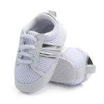 Newborn Boys Sneaker Girls Two Striped First Walkers Lace Up PU Leather Soft Soles Sneakers 0-18 Months KilyClothing