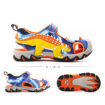 Summer Sandals Children Boys Dinosaur Design Leather Mesh Breathable Outdoor Beach Sports Casual Shoes Closed-Toe Sandals KilyClothing