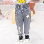 Toddler Girl Clothes Baggy Jeans Kids Casual Warm Trousers Winter Infant Baby Girls Jeans Cartoon High Waisted Denim Harem Pants KilyClothing