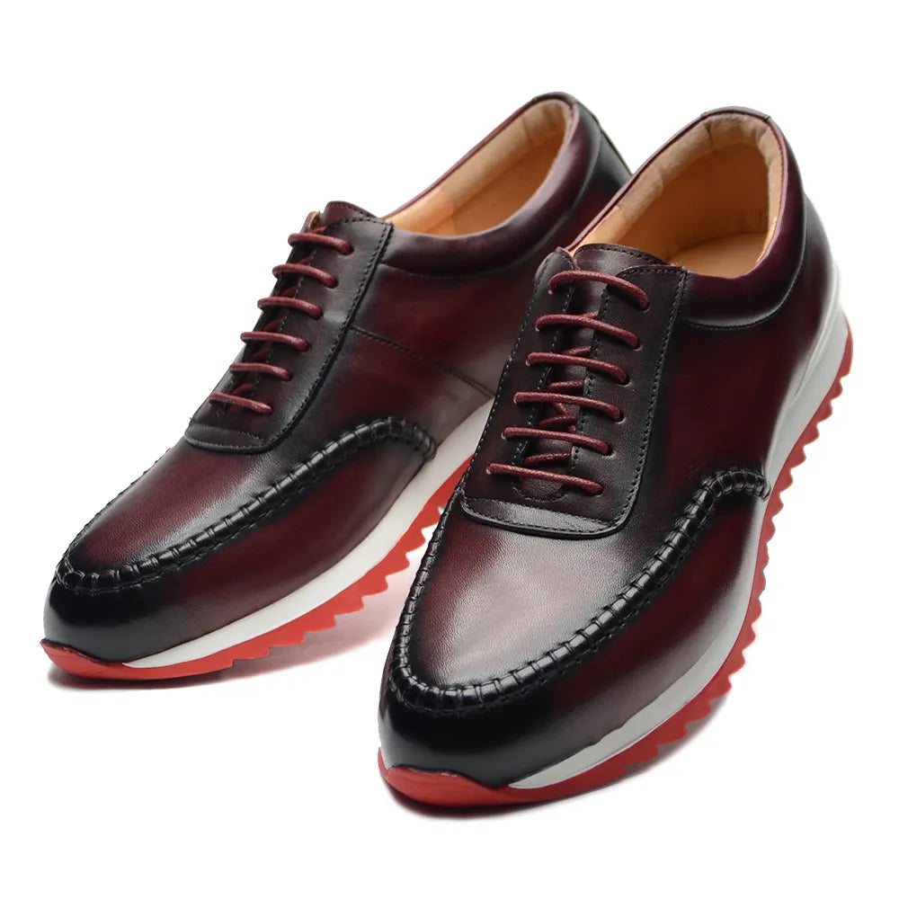 Luxury Brand Designer Men's Sneakers Original Genuine Leather Hand Painted Casual Business Social Shoes Male Outdoor Oxfords KilyClothing