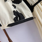 100%Mulberry Silk Elegant Party Dress, Women's temperament Short Sleeve, Floral Print Dresses for Spring Summer KilyClothing